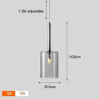 Shop 0 B gray / Cold White Dining Table Pendant Lights Kitchen Island Bedroom Bedside Hanging Lamps For Ceiling Glass Lampshade Lighting Suspension Design Mademoiselle Home Decor