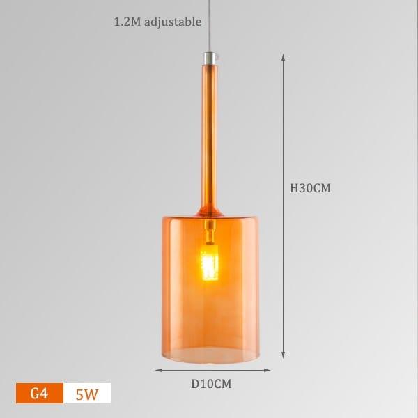 Shop 0 B Orange / Cold White Dining Table Pendant Lights Kitchen Island Bedroom Bedside Hanging Lamps For Ceiling Glass Lampshade Lighting Suspension Design Mademoiselle Home Decor