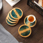 Shop 0 Bamboo Multiple Styles Coasters Bowl Pad Insulation Placemats Table Padding Creative Resin Pattern Non-slip Coffee Tea Cup Mats Mademoiselle Home Decor