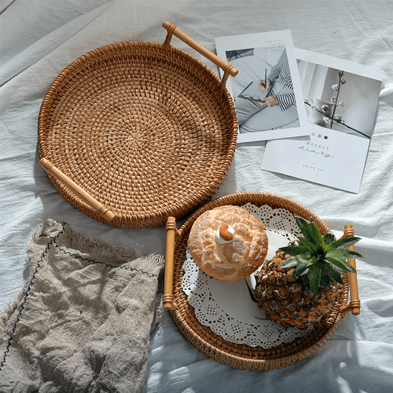 Shop 154104 Rattan Handwoven Tray Mademoiselle Home Decor