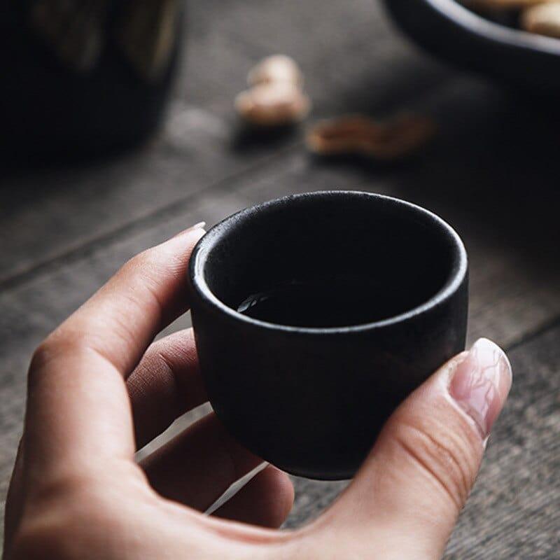 Shop 0 5Pcs Retro Japanese Sake Set Ceramic Flagon Liquor Cup 1 Pot 4 Cups Home Bar Sake White Wine Pot Creative Drinkware Gifts Mademoiselle Home Decor