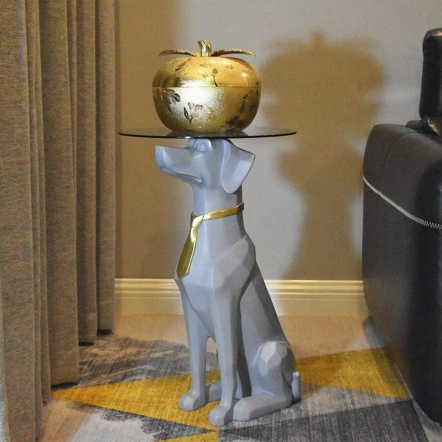 Shop 0 grey Figurines For Interior Home Decoration Accessories For Living Room American Dog Floor Ornament Room Decor Sculptures Statues Mademoiselle Home Decor