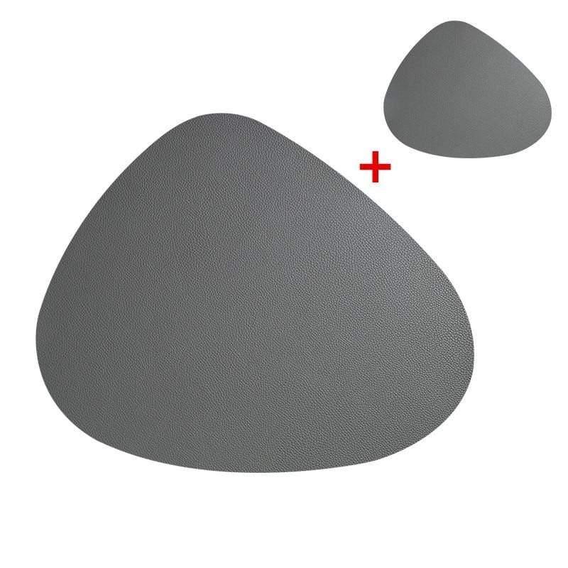 Shop 100003327 Dark gray Rokoko Placemat & Coaster Set Mademoiselle Home Decor