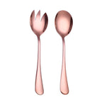 Shop 0 rose gold Spklifey Gold Salad Spoons Stainless Steel Spoon Set 2 PCS Cutlery Gold Set Unique Gold Dessert Spoon Ettuce Cutlery Mademoiselle Home Decor