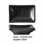 Shop 0 29 ceramic small square sauce dish Japanese style sushi dish flavoring sushi mustard plate soy sauce cherry blossom Pepper tray Mademoiselle Home Decor