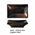 Shop 0 10 ceramic small square sauce dish Japanese style sushi dish flavoring sushi mustard plate soy sauce cherry blossom Pepper tray Mademoiselle Home Decor