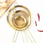 Shop 0 Stainless Steel Gold Mesh Egg Beater Separate Oil Strainer Flour Sifter Sieve Colanders Flour Coffee Mesh Filter Kitchen Bakware Mademoiselle Home Decor