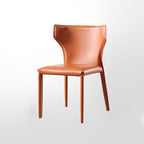 Shop 0 orange Italian Dining Chair Minimalist Saddle Leather Chair Home Simple Hard Leather Stool Designer Cafe Nordic Desk Chair Mademoiselle Home Decor
