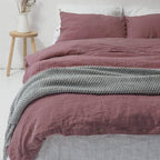 Shop 0 cameo brown / UK 135X200cm 3PCS 100% Pure Linen Bedding Sets Natural Flax Duvet Cover Set With Pillowcase Modern 220x240 King Size Quilt Covers No Bed Sheet Mademoiselle Home Decor