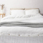 Shop 0 bleach / UK 135X200cm 3PCS 100% Pure Linen Bedding Sets Natural Flax Duvet Cover Set With Pillowcase Modern 220x240 King Size Quilt Covers No Bed Sheet Mademoiselle Home Decor