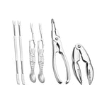Shop 0 6PCS-B Seafood Tool Sets Crab Crackers Picks Spoons Set Stainless Steel Crab Peel Shrimp Tool Lobster Clamp Pliers Clip Pick Set Mademoiselle Home Decor