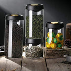 Shop 0 Glass Vacuum Tea Caddy Sealed Jar Transparent Household Storage Storage Bottle Home Furnishing Kitchen Storage Storage Bottle Mademoiselle Home Decor