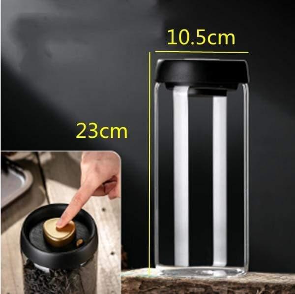 Shop 0 B-1PCS Glass Vacuum Tea Caddy Sealed Jar Transparent Household Storage Storage Bottle Home Furnishing Kitchen Storage Storage Bottle Mademoiselle Home Decor