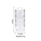 Shop 0 China / I Glass Food Storage Jar Sealed Moisture-Proof Multi-Grain Container Stacked Multi-Layer Kitchen Refrigerator Fruit Salad Bowl Mademoiselle Home Decor
