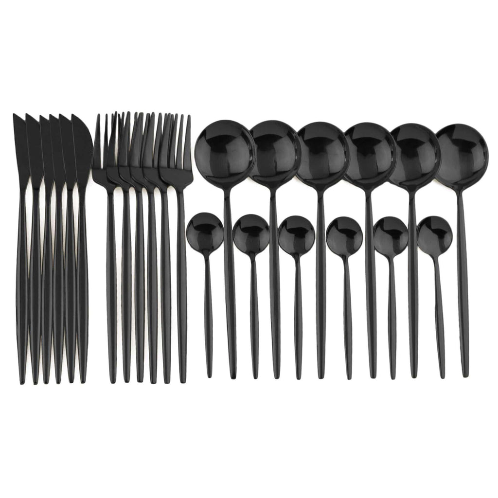 Shop 100003310 Black Stoneridge Cutlery Set Mademoiselle Home Decor