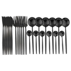 Shop 100003310 Black Stoneridge Cutlery Set Mademoiselle Home Decor