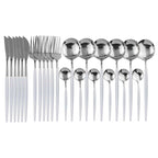 Shop 100003310 White Silver Stoneridge Cutlery Set Mademoiselle Home Decor