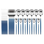 Shop 100003310 Blue Silver Stoneridge Cutlery Set Mademoiselle Home Decor