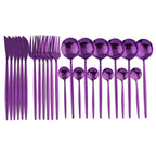 Shop 100003310 Purple Stoneridge Cutlery Set Mademoiselle Home Decor