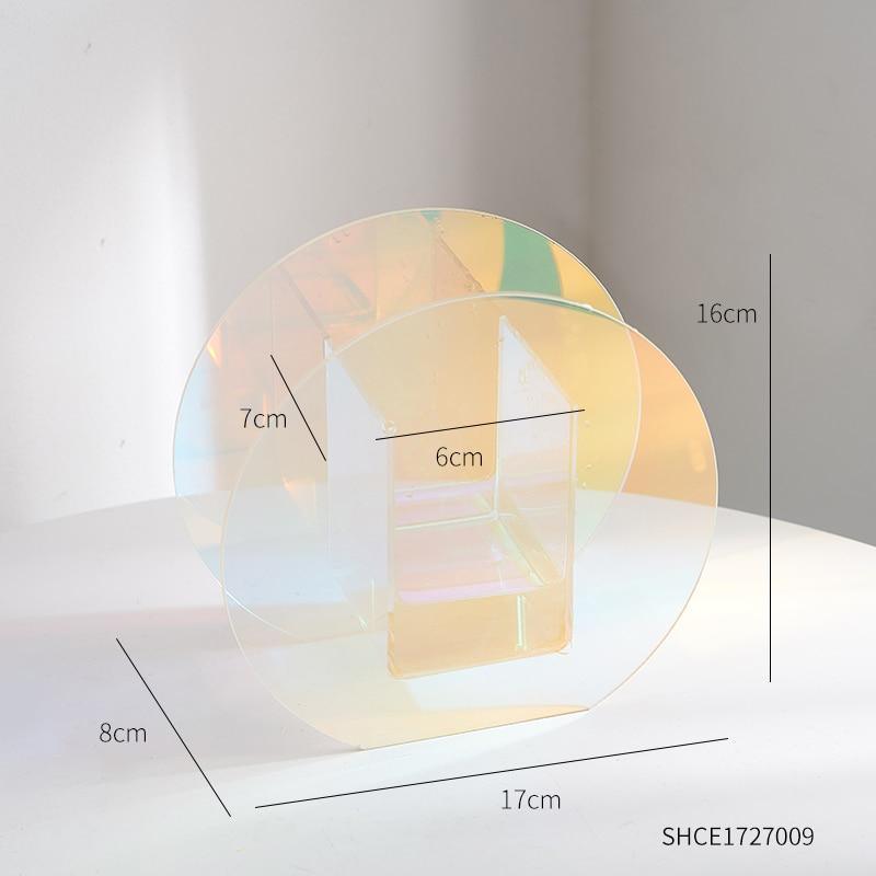 Shop 0 High 16cm C Rainbow Color Acrylic Vases Floral Container Decorative Shop Design Living Room Wedding Party Home Office Decoration Mademoiselle Home Decor