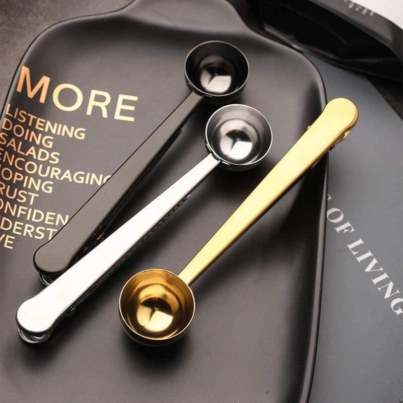 Shop 0 Two-in-one 15ML Stainless Steel Sealed Clip Coffee Spoon Kitchen Tool Baking Scale Spoon Seasoning Spoon Milk Powder Spoon Mademoiselle Home Decor