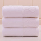 Shop 0 YT white / 35x75cm 3pcs 3pcs/set Pure Cotton Towel Super Absorbent Face Hand Towels 35X75cm Thick Soft Bathroom Towels Comfortable Bath Towels White Red Mademoiselle Home Decor