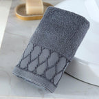 Shop 0 3pcs/set Pure Cotton Towel Super Absorbent Face Hand Towels 35X75cm Thick Soft Bathroom Towels Comfortable Bath Towels White Red Mademoiselle Home Decor