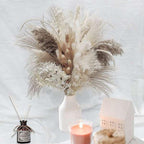 Shop 0 79Pcs Natural Dried Fluffy Pampas Grass Bouquet Set , Boho Home Decor Pompous Grass Large Reed Bunny Tail Wheat Stalk Decorative Mademoiselle Home Decor