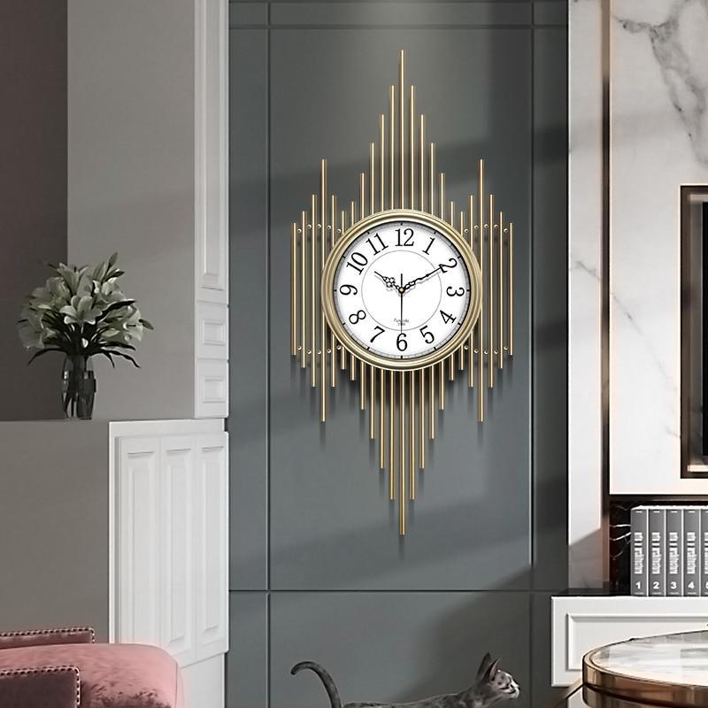 Shop 0 Silent Wall Clock Modern Design Living Room Iron Silent Movement Wall Clock Large Nordic Simple Reloj De Pared Home Decoration Mademoiselle Home Decor