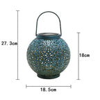 Shop 0 G style LED Solar Lantern Light Hollow Wrought Iron Projection Light Hanging Lamps Outdoor Waterproof Yard Garden Art Decoration Mademoiselle Home Decor