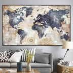 Shop 0 SELFLESSLY ART Vintage World Map Canvas Painting Wall Pictures For Living Room Posters And Prints Modern Art Home Wall Decor Mademoiselle Home Decor