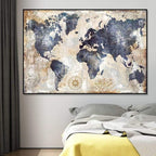 Shop 0 SELFLESSLY ART Vintage World Map Canvas Painting Wall Pictures For Living Room Posters And Prints Modern Art Home Wall Decor Mademoiselle Home Decor